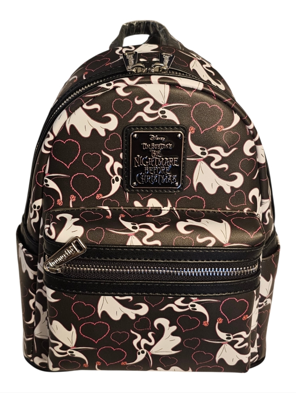 NWT Loungefly Disney The Nightmare Before Christmas Zero Heart AOP Mini Backpack